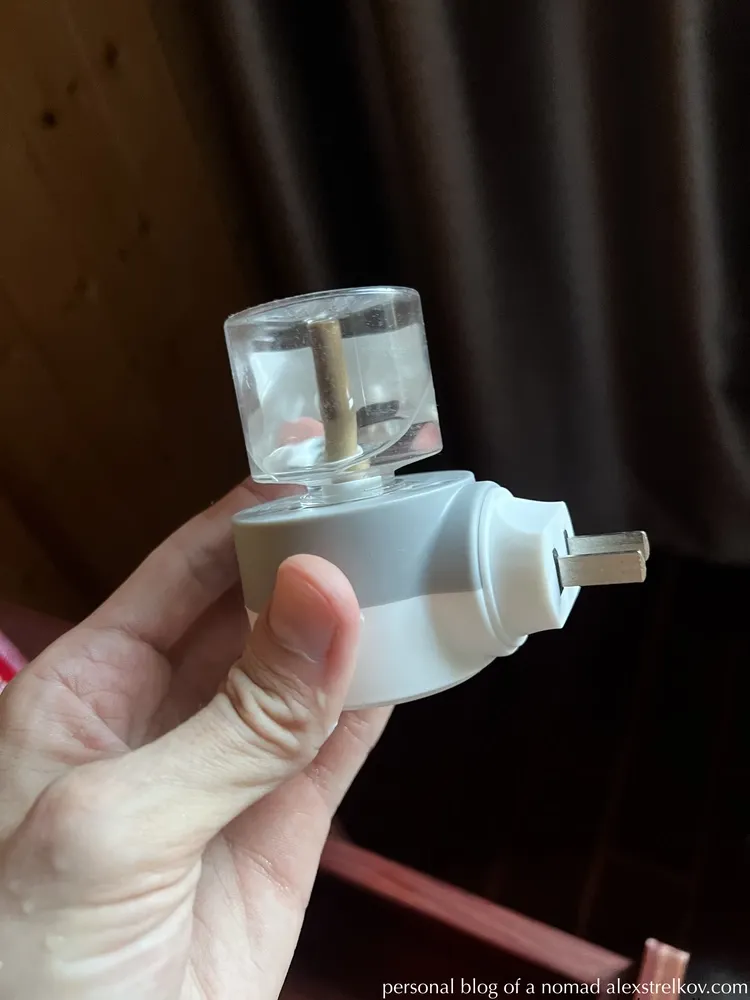 mosquito repellent plug-in in socket, hotel room Furong Town China