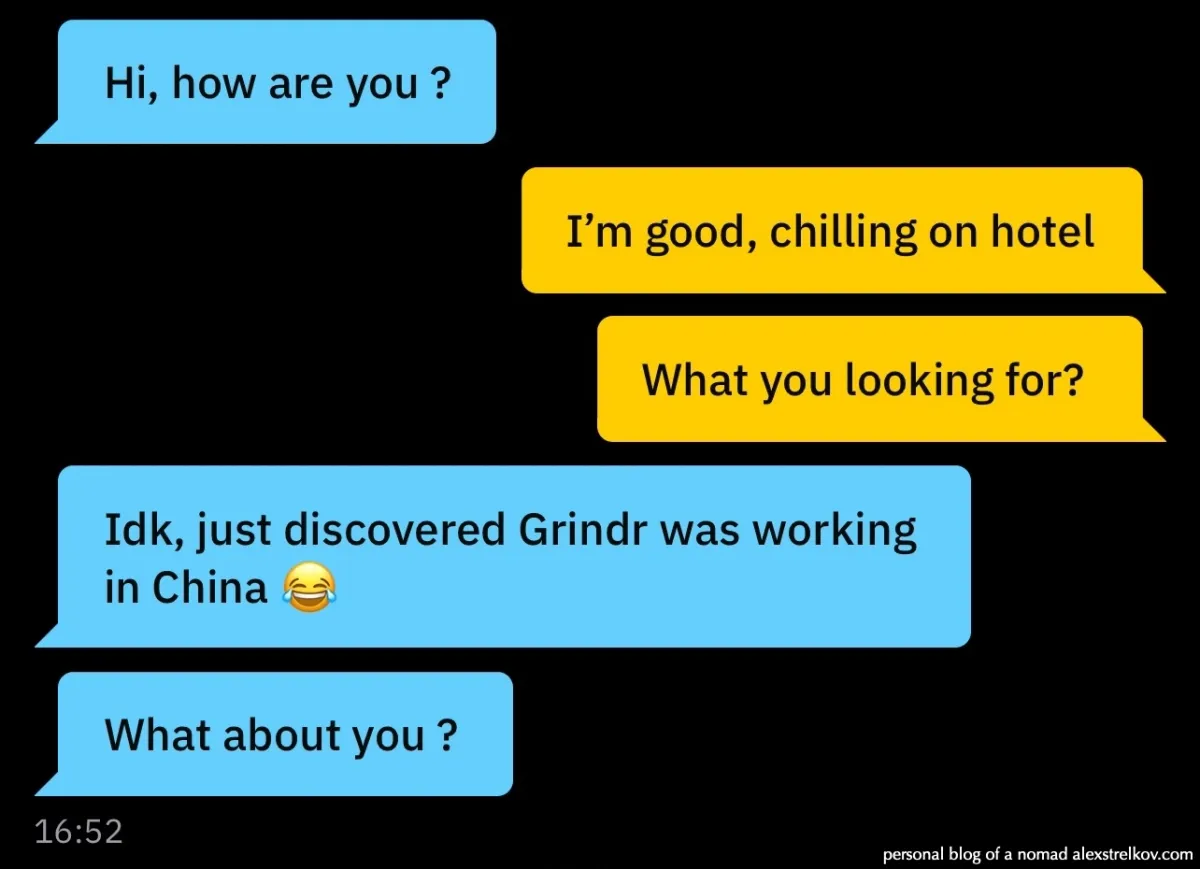 Grindr in China: Two Weeks of Personal Testing